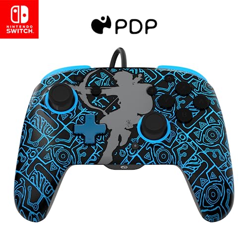 PDP Gaming Rematch Wired Controller - Zelda Sheikah Shoot Glow in the Dark (Nintendo Switch)