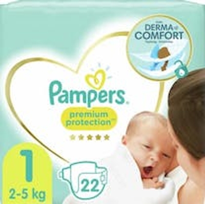 Pampers Premium Protection  luiers maat 1 - 22 stuks