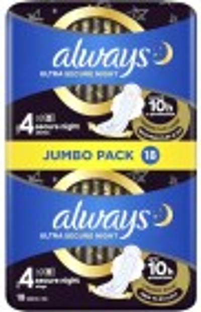 Always Maandverband Ultra Secure Night 18 stuks
