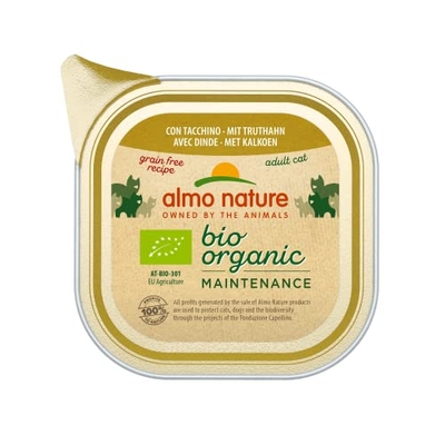 Almo Nature Biorganic met kalkoen 19 x 85 gr - natvoer katten