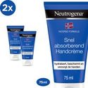 Neutrogena snel absorberende handcrème, lichte formule, 2 x 75 ml