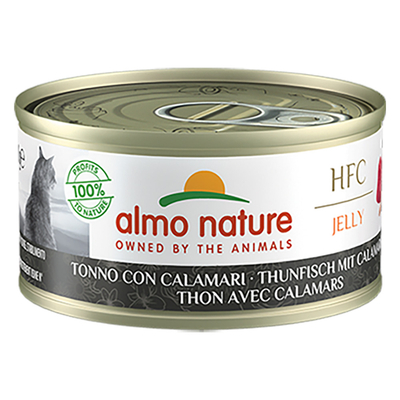 Almo Nature HFC Natural 6 x 70 g - HFC Tonijn met Calamari in Gelei - natvoer katten