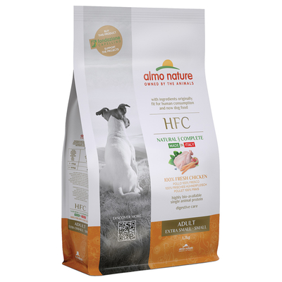 1.2kg Almo Nature HFC Adult Dog xs Kip Hondenvoer Droog - hondenbrokken