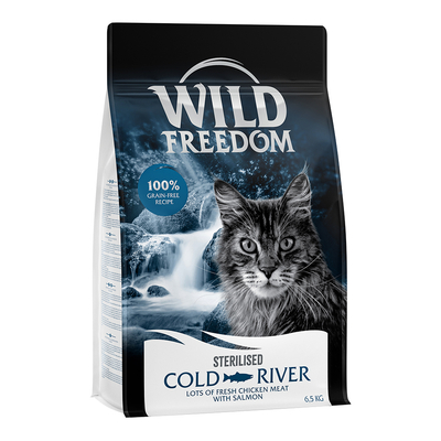 2x6.5kg Adult "Cold River" Sterilised Zalm Wild Freedom Kattenvoer - kattenbrokken