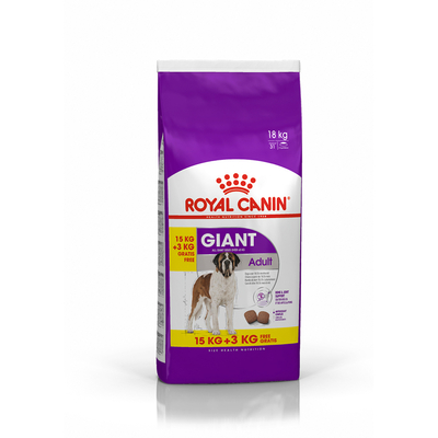15 + 3kg Gratis Giant Adult Royal Canin Hondenvoer - hondenbrokken