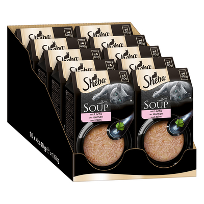 Sheba Classic Soup Fresh Zakjes met Zalm 40x 40 gr - natvoer katten