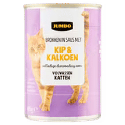 Jumbo Brokken in Saus met Kip & Kalkoen 415g - natvoer katten