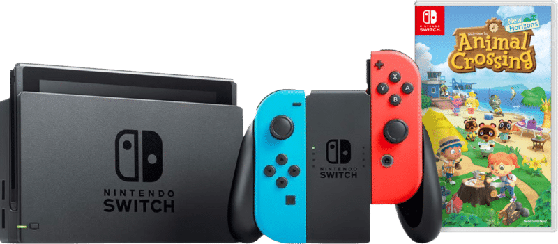 Nintendo Switch Rood/Blauw + Animal Crossing New Horizons