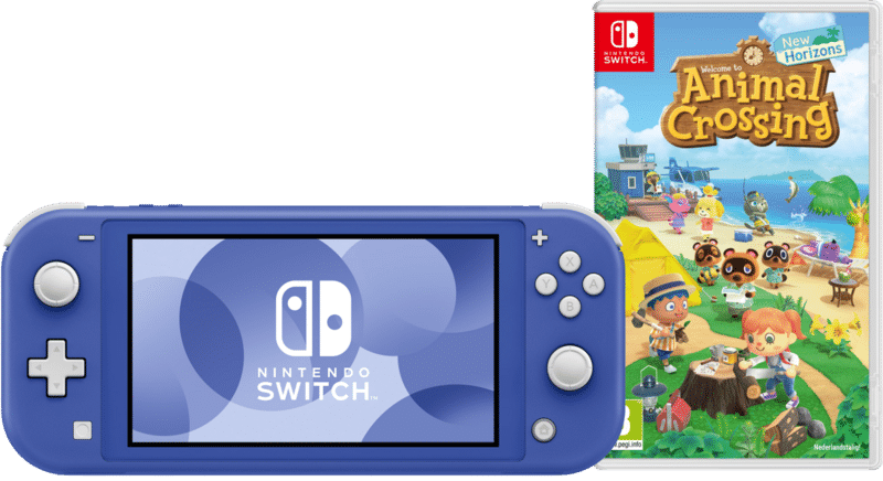 Nintendo Switch Lite Blauw + Animal Crossing New Horizons