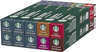 STARBUCKS Espresso Roast Variety Pack by Nespresso, Koffiecapsules 10 x 10 100 Capsules