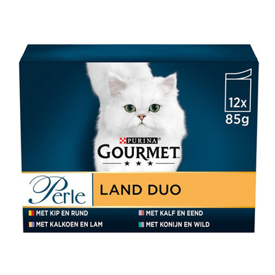 Gourmet Perle Duo Mini Filets - Land - 12 x 85 g - natvoer katten