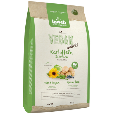 800g bosch HPC Adult Vegan. Aardappel & Erwt droog hondenvoer - hondenbrokken