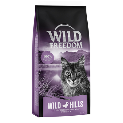 2x6.5kg Adult Wild Hills Eend Wild Freedom Kattenvoer droog - kattenbrokken