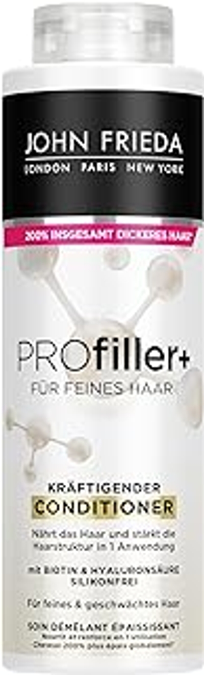 John Frieda Profiller+ Conditioner - Inhoud: 500 ml - Haartype: fijn, verzwakt - Voedt het haar - Siliconenvrij - Voordeelgrootte/Kabinet Grootte
