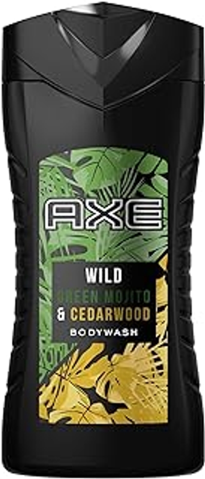 Axe Wild douchegel heren, voor een frisse douche-ervaring met Green Mojito & cederhout 12h geur 1x 250 ml