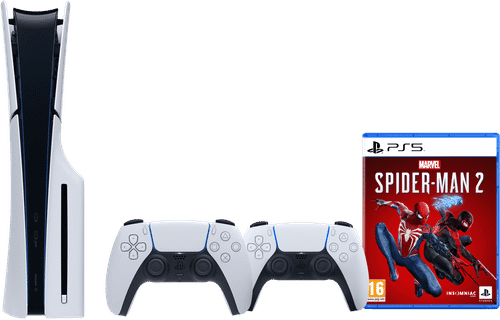 PlayStation 5 Slim Disc Edition + Marvel's Spider-Man 2 + Extra Controller Wit