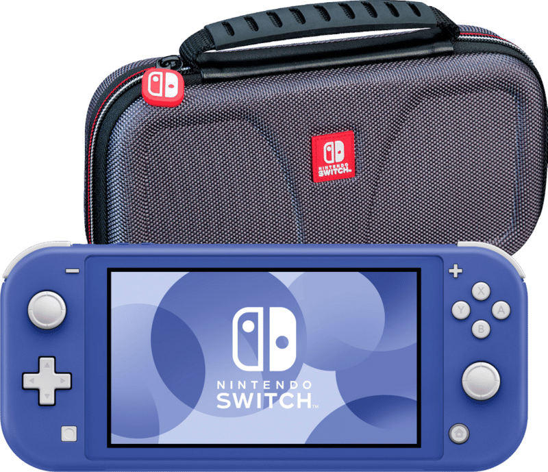 Nintendo Switch Lite Blauw + Bigben Beschermtas