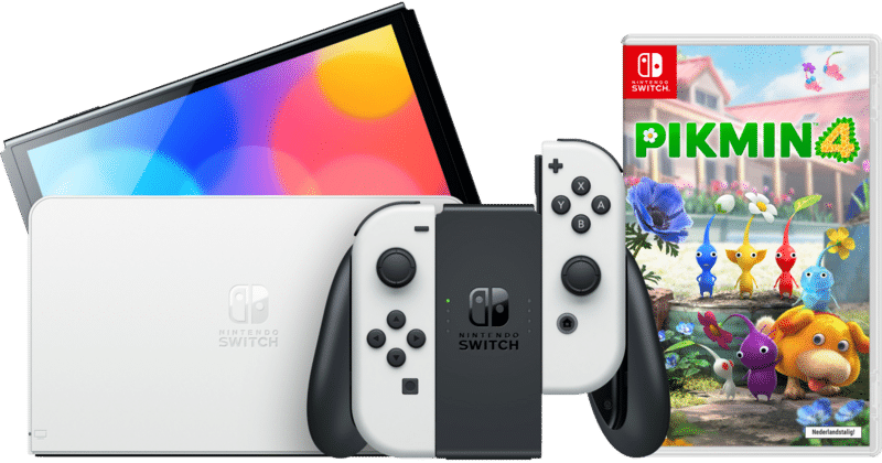 Nintendo Switch OLED Wit + Pikmin 4