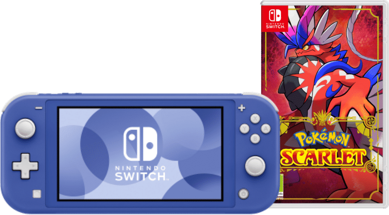 Nintendo Switch Lite Blauw + Pokémon Scarlet
