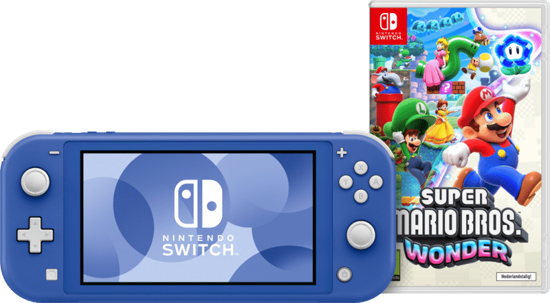 Nintendo Switch Lite Blauw + Super Mario Bros. Wonder