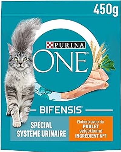PURINA ONE Bifensis Urinaire met kip en tarwe voor volwassen katten 10 x 450 gr - kattenbrokken