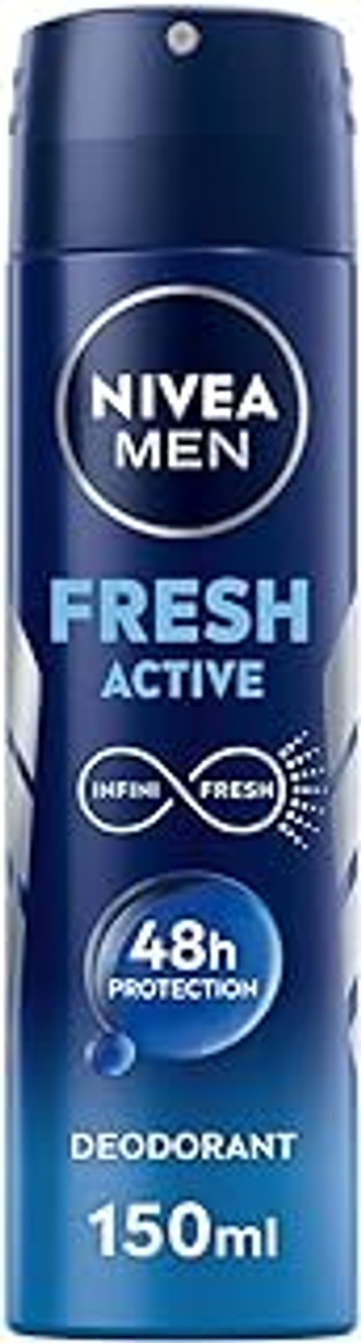 Nivea Men Fresh Active Spray Deodorant - 6 x 150 ml