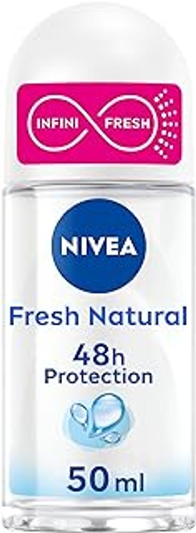 NIVEA Ball Fresh Natural 0%, deodorant - 4 x 50 ml