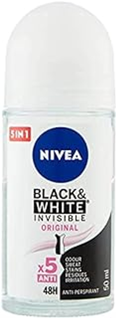 Nivea Black & White deo Roll-on - 50 ml