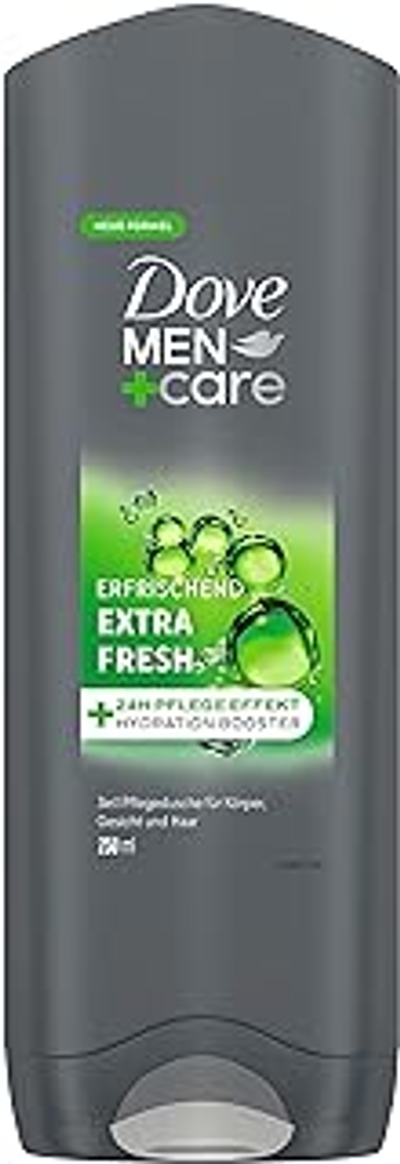 Dove Men+Care Extra Fresh 3-in-1 douchegel voor lichaam, gezicht en haar, met 24 uur verzorgend effect, 250 ml