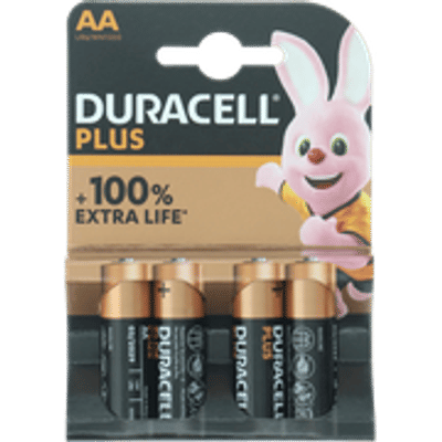Duracell Alkaline Plus AA 4 batterijen