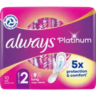 Always Platinum Long (Maat 2) Maandverband - 10 stuks