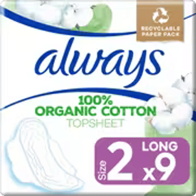 Always Cotton Protection Long Maandverband - 9 stuks