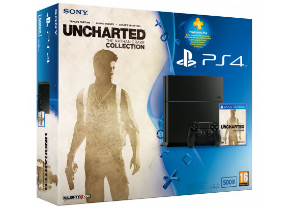 Sony PS4 500GB Black Nathan Drake Coll/PS+ 90 dagen