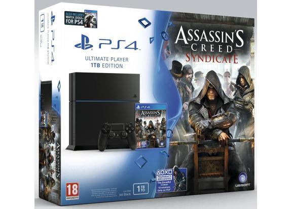 Sony PS4 1TB Black Assassin's Creed Syndicate + Watch D