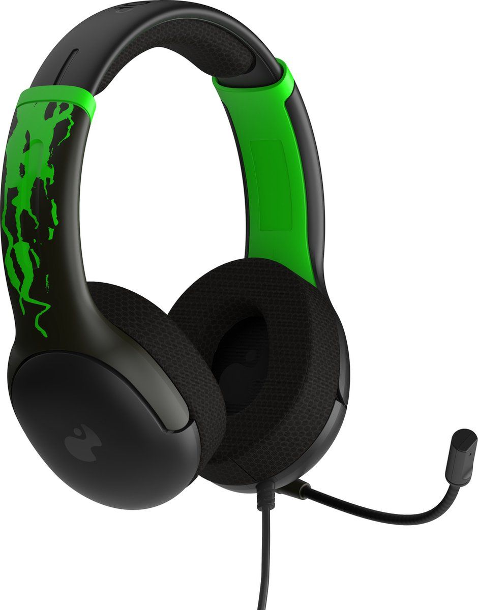 PDP Gaming Airlite Wired Stereo Headset - Jolt Green (Glow in the Dark)