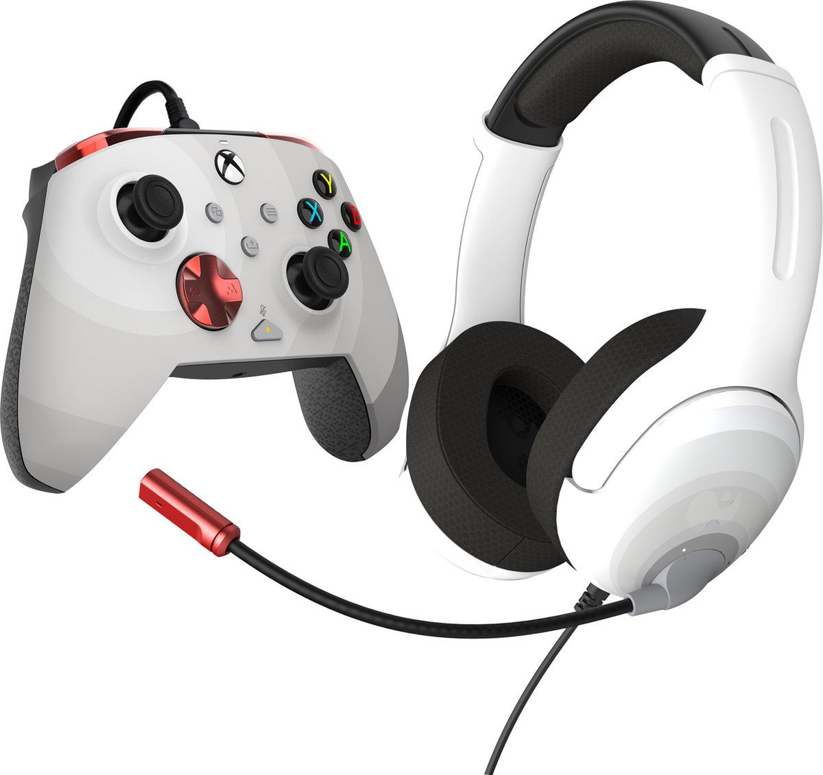 PDP Rematch Bedrade Controller + Airlite Headset Radial White