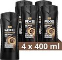 Axe Dark Temptation XL 3-in-1 douchegel & shampoo voor langdurige frisheid en geur, dermatologisch getest, 400 ml, 4 stuks