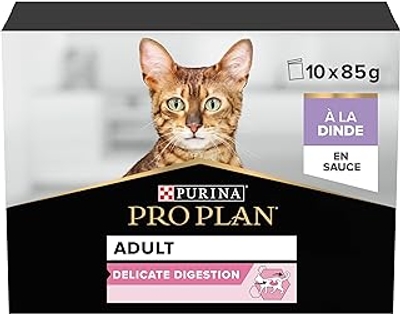 PRO PLAN Delicate Digestion Kalkoen 10 x 85 gr - natvoer katten