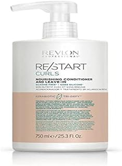 Revlon Professional Re-Start Nourishing Conditioner and Leave-In, Leave-in conditioner met jojoba-olie voor krullend haar, conditioner voor gedefinieerde krullen, 750 ml