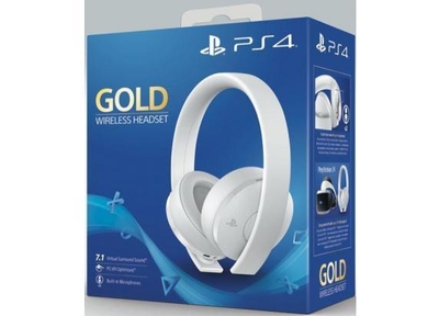 Sony PlayStation 4 PS4 Wireless Stereo Headset Gold Wit