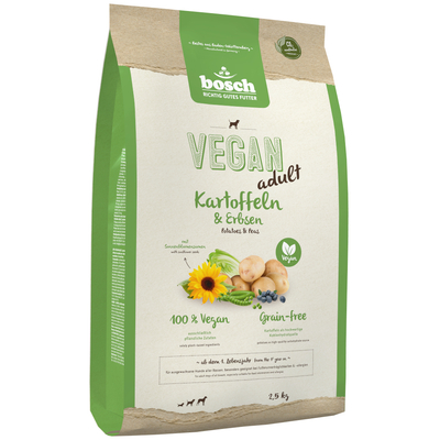 2.5kg bosch HPC Adult Vegan. Aardappel & Erwt droog hondenvoer - hondenbrokken
