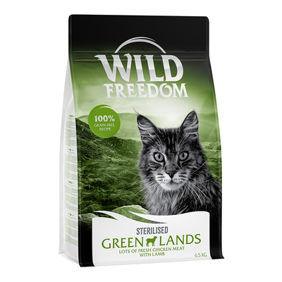Wild Freedom Adult "Green Lands" Sterilised Lam – Graanvrij - Dubbelpak: 2 x 6.5 kg - kattenbrokken