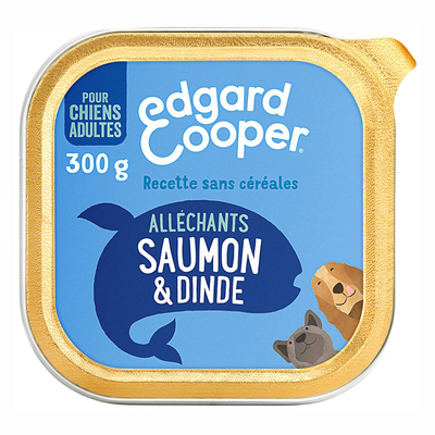 18x300g Edgard & Cooper Adult Graanvrij Zalm. Kalkoen - Hondenvoer - natvoer honden
