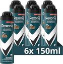 Rexona Men Advanced Protection Anti-Transpirant Deodorant Spray biedt 72 uur bescherming tegen zweet en lichaamsgeur Invisible onzichtbaar op zwarte en witte kleding 6 x 150 ml