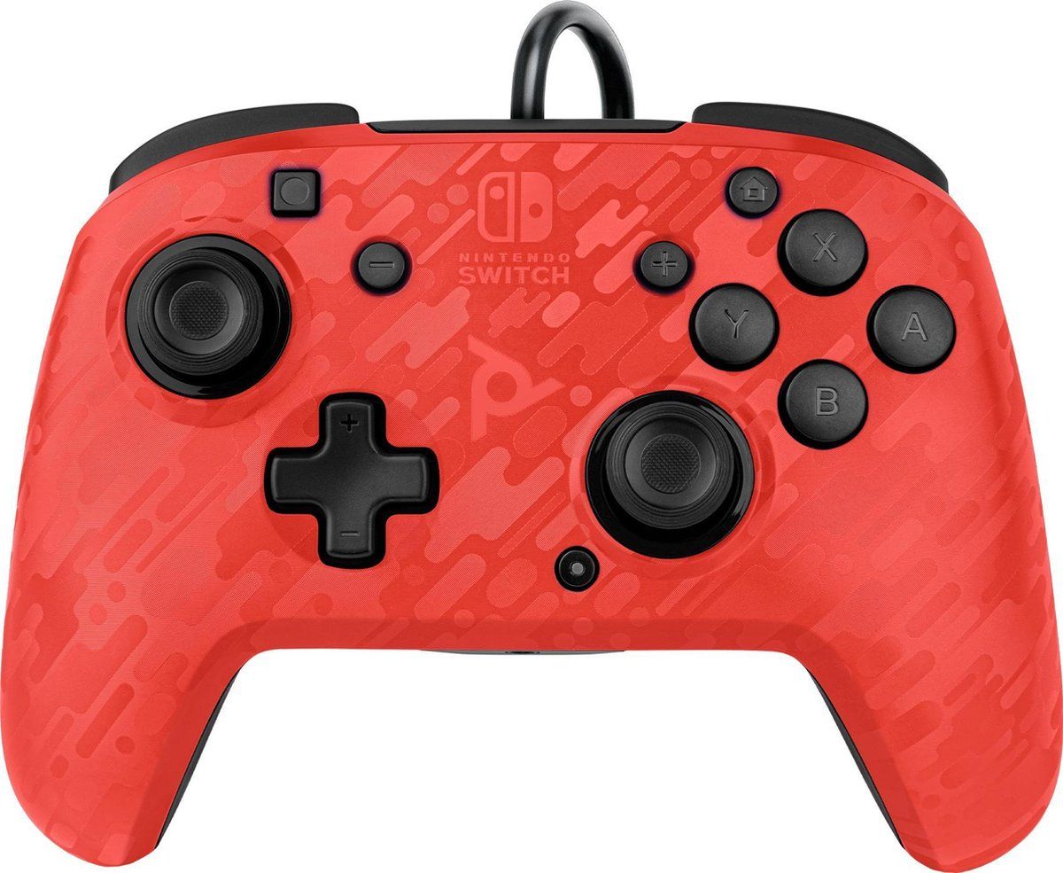 Faceoff Deluxe + Audio Wired Controller - Red Camo - Nintendo Switch