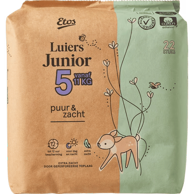 Etos Puur & Zacht  luiers maat 5 - 22 stuks