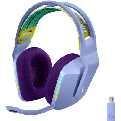Logitech-G G733 Paars Draadloze Gaming Headset