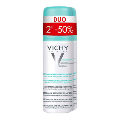 Vichy Intense Transpiratie 48u Deo Duo 2e -50% 2x125ml