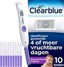 Clearblue Geavanceerde Digitale Ovulatietestset - 1 Digitale Houder En 10 stuks