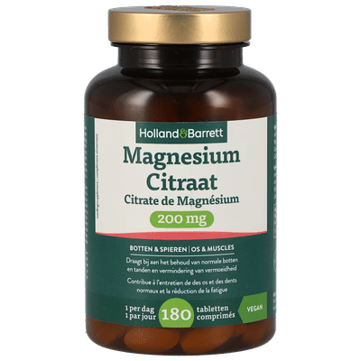 Holland & Barrett Magnesium Citraat 200 mg - 180 tabletten